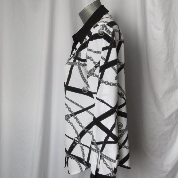 Michael Kors Black and White Blouse - Picture 6 of 9
